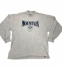 Vintage Rocky Mountain Shirt National Park Colorado Mock neck Long Sleeve Sz XL 