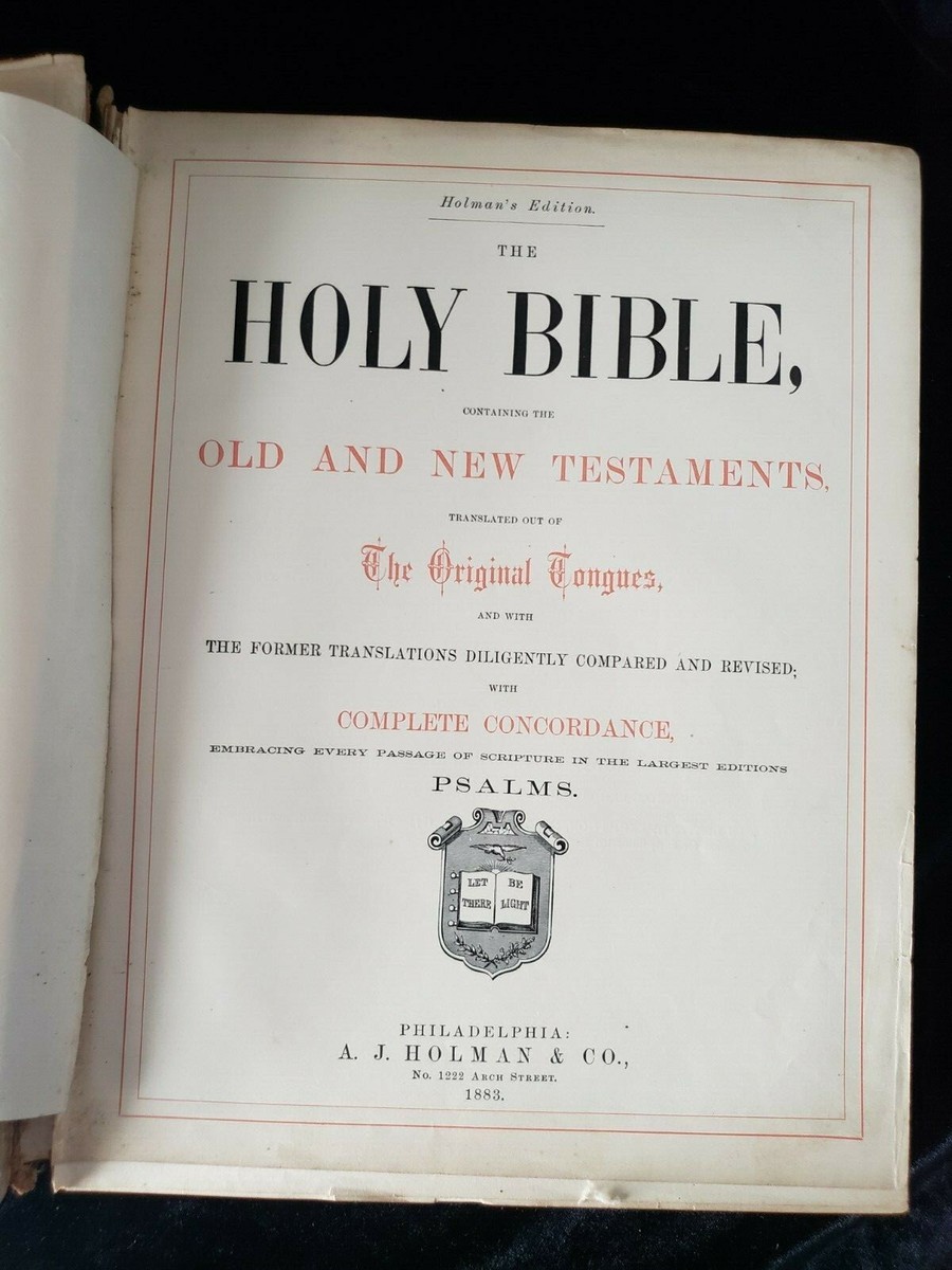 Holman Bible 1883 Translated from Original Language Concordance