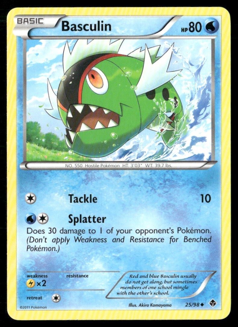 2011 Emerging Powers Set Pokemon Card 25  Basculin LP