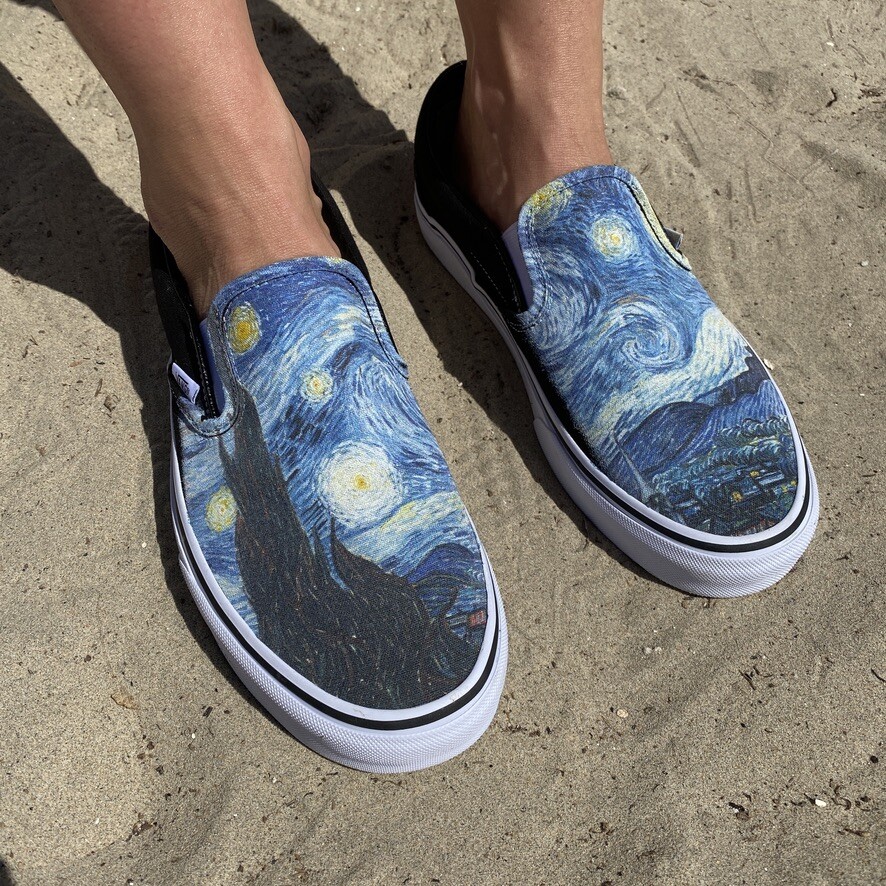 Starry Night Slip On Vans Shoes Van Gogh Custom Sneakers for Men and Women eBay