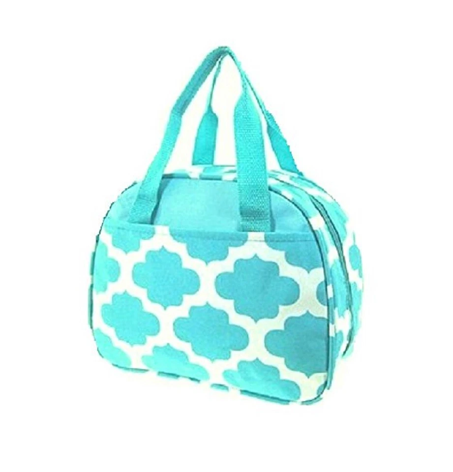 Caja de almuerzo escolar aislada niña niños niños adultos bolsa de trabajo quatrefoil azteca Foto 3 de 3