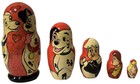 NEW Vintage Disney’s DALMATIANS Russian Nesting Dolls (5) Hand Painted Wood — photo 1
