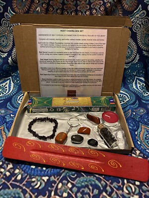 Kristall Geschenkbox, Basis, Wurzelchakra Geschenkset.