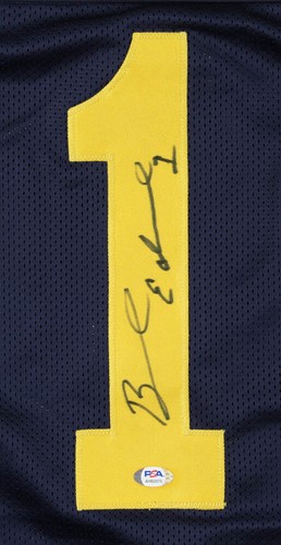 Braylon Edwards Signed Michigan Wolverines Jersey (PSA COA) Browns Pro Bowl WR - Picture 2 of 6