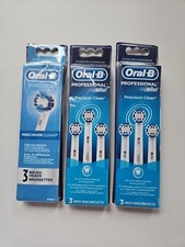 3 - Oral-B Precision Clean Electric Toothbrush Brush Heads Replacement 9ct Total