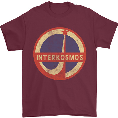 INTERKOSMOS Logo Soviet Space UdSSR CCCP Herren T-Shirt 100% Baumwolle