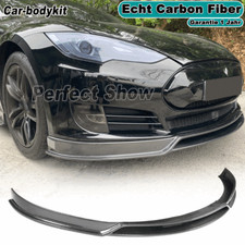 Carbon Spoilerlippe Front Stoßstange Spoilerschwert für Tesla Model S 2012-2017