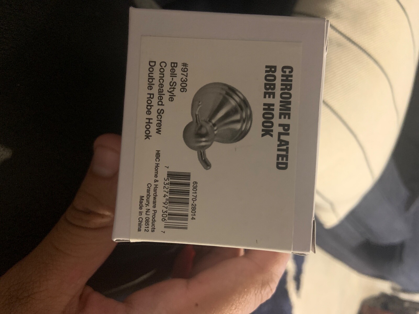 chrome plated robe hook