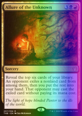 MTG Allure of the Unknown (207) Theros Beyond Death  LP FOIL