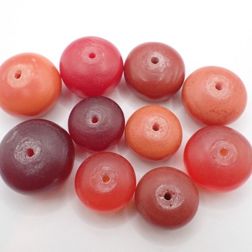 10 pcs focal Africa 'amber’ type imitation trade beads phenolic vintage estate - Picture 3 of 6