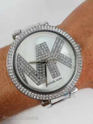 Michael Kors MK5346 Pilot Silver-tone Glitz Watch Michael Kors | Accessories | Michael Kors Mother Of Pearl  main image 2