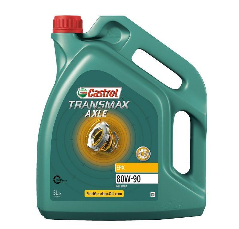 Huile de transmission 80W90 Castrol Transmax Axle EPX en bidon de 5L pour ponts