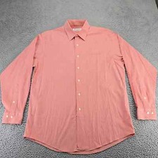 Brooks Brothers Shirt Mens 16-34/35 Red Button Down Long Sleeve Preppy Pocket