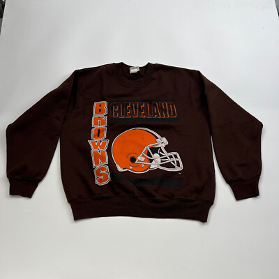 Vintage Team Rated Cleveland Browns Brown Crewneck Sweatshirt Size