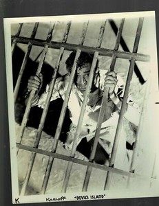 SUPER RARE!! 8X10 ORIGINAL 1939 “DEVIL'S ISLAND" BORIS KARLOFF SCENE PHOTO!!