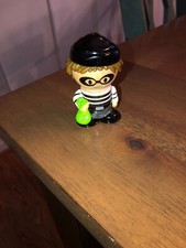 2007 Play Town Learning Curve Wooden/Plastic Robber 3" Figure