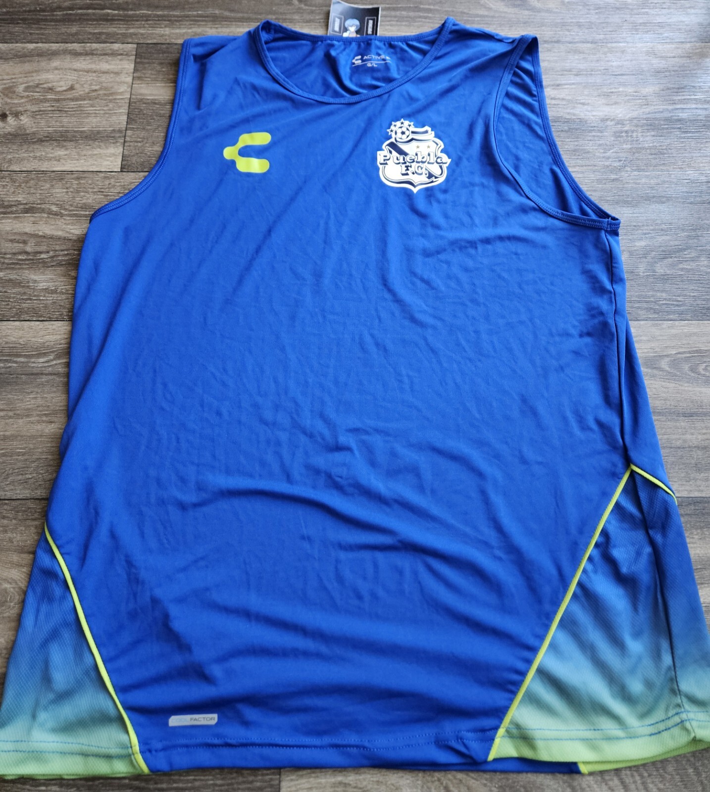 NWOT Charly Puebla FC Sleeveless Futbol Soccer Training Jersey Mens Size Large