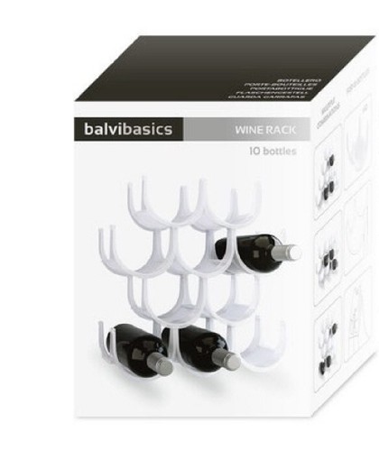 Scaffale Portabottiglie Vino Componibile in Plastica per 10 Bottiglie Cantinetta - Foto 2 di 12