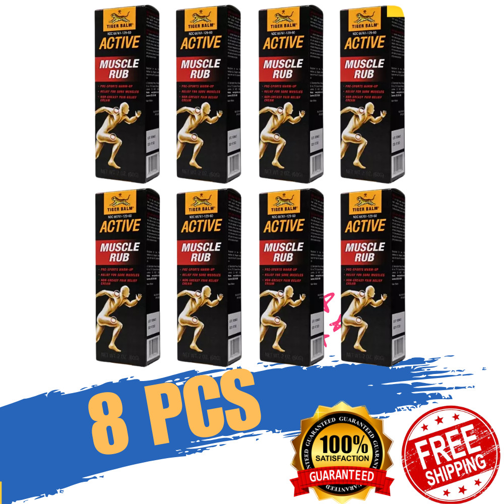 8 PCS Tiger Balm Active Muscle Rub 60g Muscular Pain Relief Cream FAST SHIP