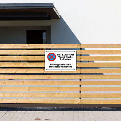 Schild Privatgrundstück Abgeschleppt - 30x20 cm Kunststoff - Parken Schild Privatgrundstück Abgeschleppt - 30x20 cm Kunststoff - Parken