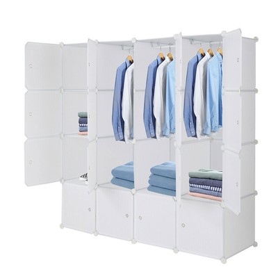 16/20 Cube Organizer Stackable Plastic Storage Shelves Design Multifunctional