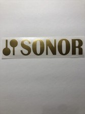 Sonor Drum Head Logo Decal Gold High Quality Permanent Vinyl Made USA 1.75 X 9  