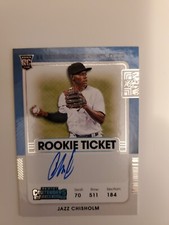 2021 Panini Contenders Baseball Jazz Chisholm Rookie Ticket Autograph Marlins