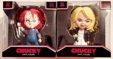 SET OF 2 CULTUREFLY 4" VINYL FIGURES  CHUCKY & TIFFANY BRIDE OF CHUCKY BRAND NEW
