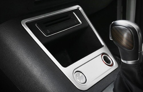 For Volkswagen Tiguan 2010-2016 Matte Silver Console Storage Box Frame Trim 1PCS - Picture 8 of 9