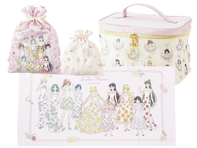 Sailor Moon Cosmos Bath towel Vanity case Pouch Set of 4 3Coins Collaboration