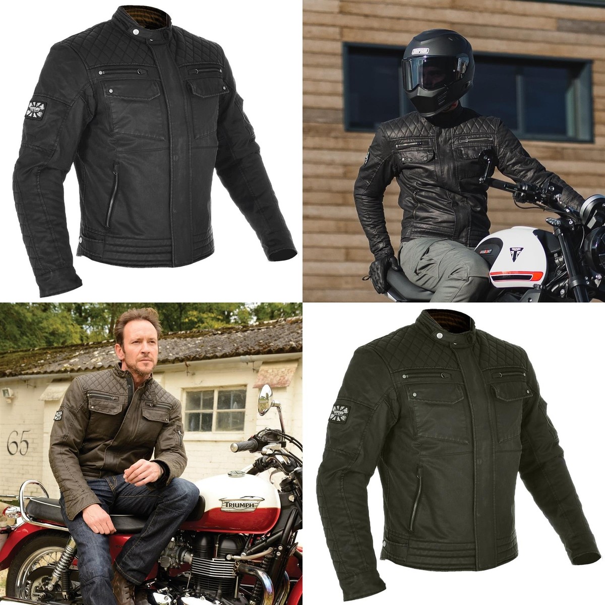 Oxford Hardy Mens Wax Cotton Motorcycle Motorbike Jacket Oxford Hardy Mens Wax Cotton Motorcycle Motorbike Jacket