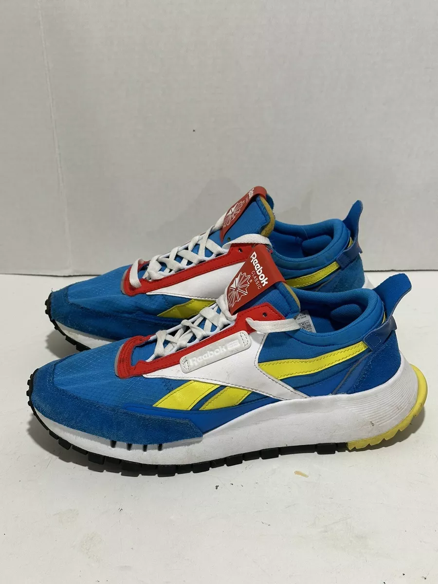 Reebok classic blue and yellow sale
