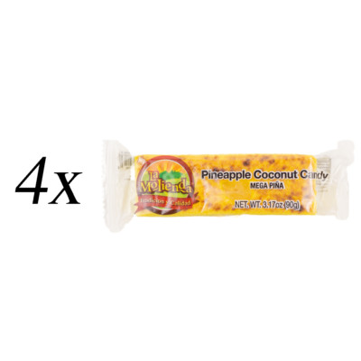 La Molienda Mega Piña Coconut Mexican Pineapple Coconut Candy  3.17oz 4 Pieces