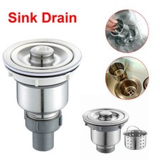 Stainless Steel Kitchen/Bar Sink Strainer With Filter Basket Drain Head Stopper