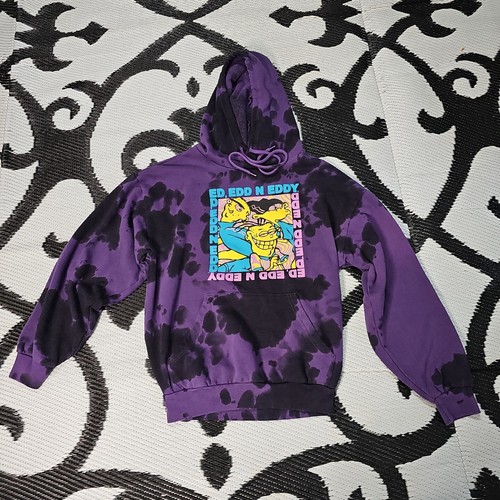 Cartoon Network Ed Edd Eddy Sweatshirt Size Small Purple Tie Dye Hoodie - Picture 2 of 7
