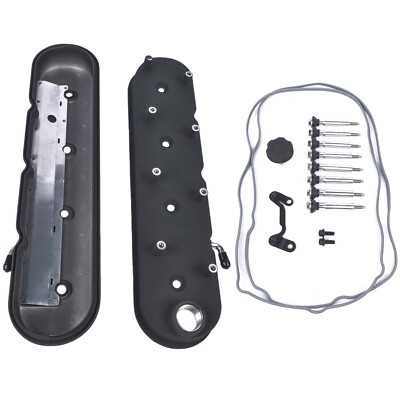 Tektall LS Cast Aluminum Valve Covers with Coil Mounts Compatible with Che-vy Small Block V8 293 325 346 364 376 427 LS1 LS2 LS3 LS6 5.3 6.0, Black Tektall LS Cast Aluminum Valve Covers with Coil Mounts Compatible with Che-vy Small Block V8 293 325 346 364 376 427 LS1 LS2 LS3 LS6 5.3 6.0, Black