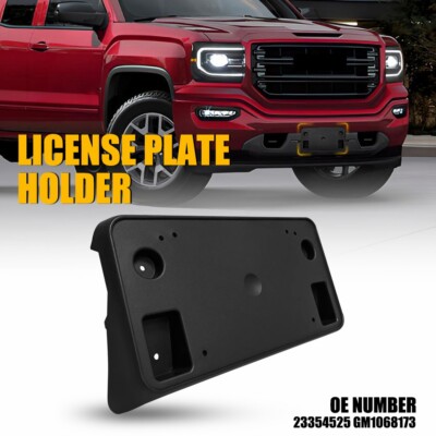 For 2016 2017 2018 GMC Sierra 1500 Front License Plate Tag Frame Bracket Holder
