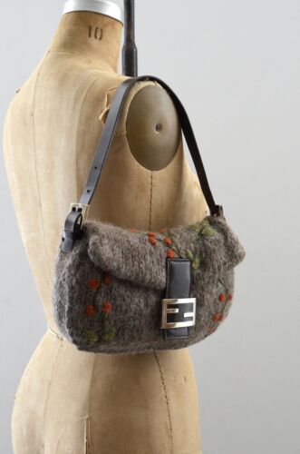 Fendi Mama Forever Bag Sequined Zucca Wool Mini Multicolor 22798731