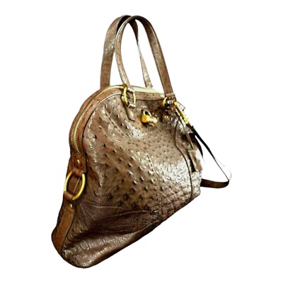YSL Muse Rive Gauche Ostrich Bag | eBay