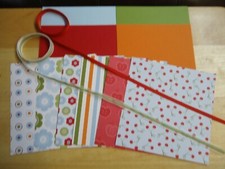 Stampin Up SUMMER PICNIC 6 X 6" Designer Paper Card Kit Ribbon RARE