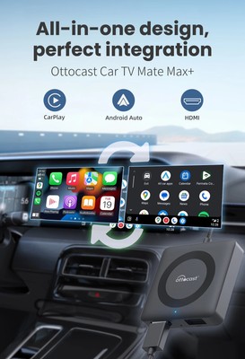 Ottocast Car TV Mate Pro-HDMI Multimedia Wireless CarPlay Android
