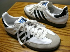 Mens Sz 12 adidas Samba Millennium Indoor Soccer Shoes Black White 088559  for sale online | eBay