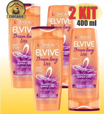 LOREAL Elvive CONDITIONER AND SHAMPOO Elvive Dream Long 400ml- KIT X 2