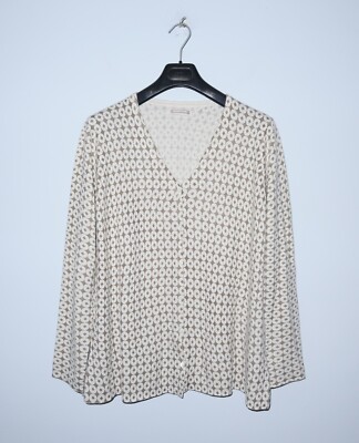 HEMISPHERE Womens Longsleeve Cashmere V-Neck Cardigan Sweater Size 40