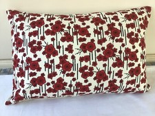 Poppy Bolster Cushion Cover 18x12(45x30cms)