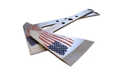 2 PC Perfect Point THROWING AXE SET w/ SHEATH TOMAHAWK FULL TANG PRINTED FLAG