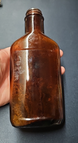 SEAGRAM’S CROWN 7 Bottiglia di liquore vetro ambrato antico vintage unico rialzato 7 HTF - Foto 2 di 5