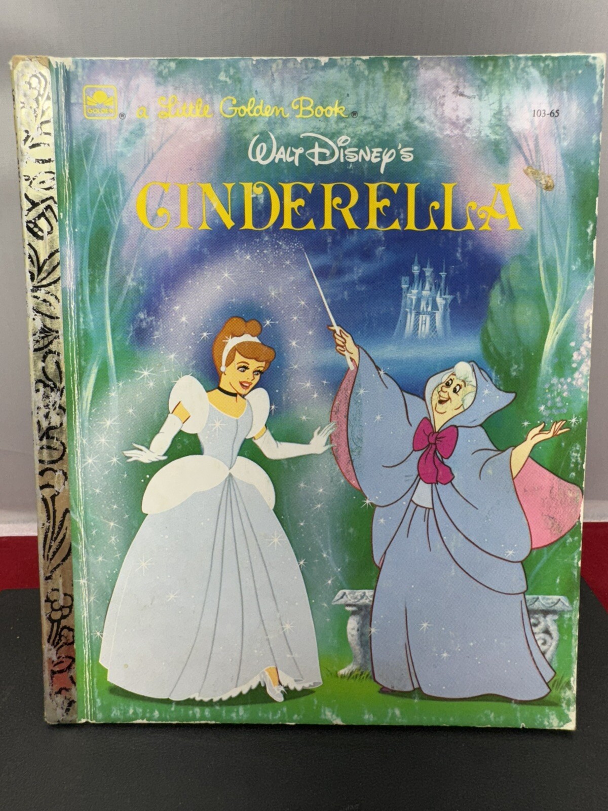 Cinderella Disney Cartoon Illustrations VTG Little Golden Book 1986