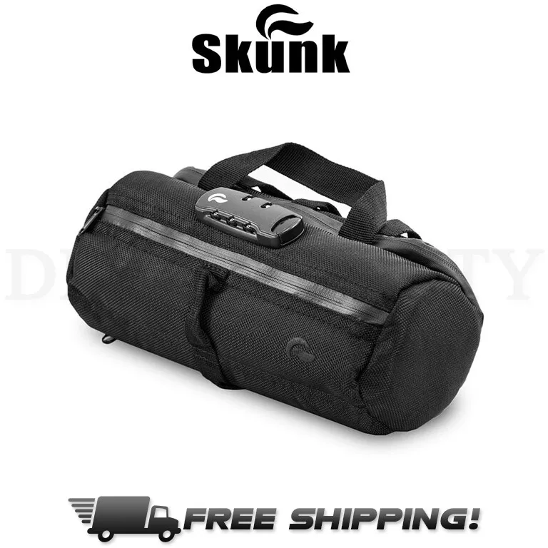 Skunk Small 10″ Smell Proof Odor Proof Duffle with Combo Lock Stash Bag -  Black | eBay