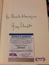 ONE MORE JULY: A FOOTBALL DIALOGUE WITH BILL CURRY SIGNED By George Plimpton PSA